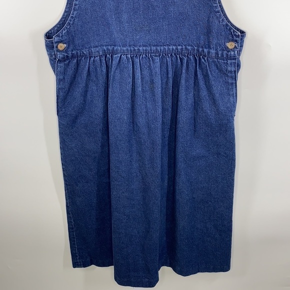 Vintage 90's Denim Overall Maxi Jean Dress Large - Picture 5 of 12